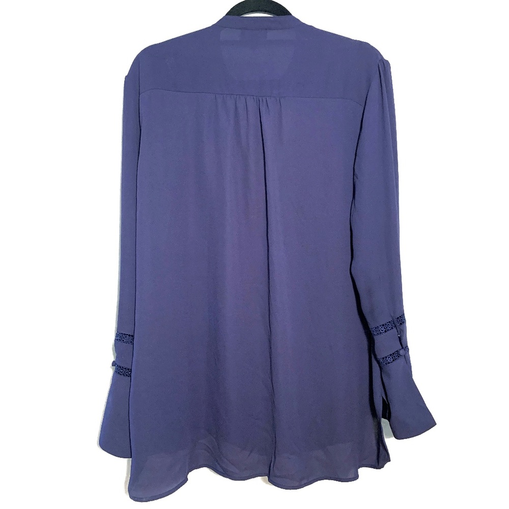 EUC XL The Limited Long Sleeve Lace Inset Blouse - Picture 4 of 6